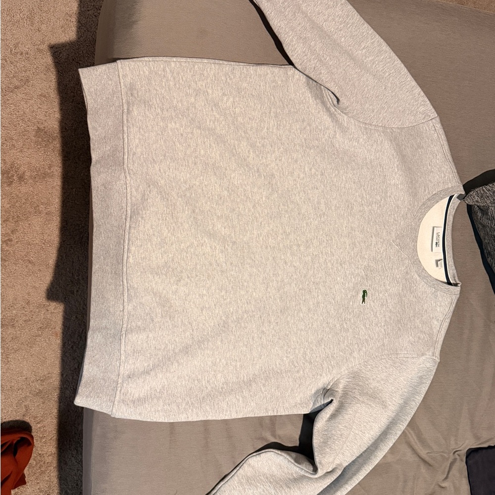 Lacoste Light Gray Crewneck Sweatshirt